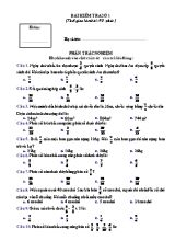 Đề kiểm tra chọn học sinh giỏi Toán lớp 4